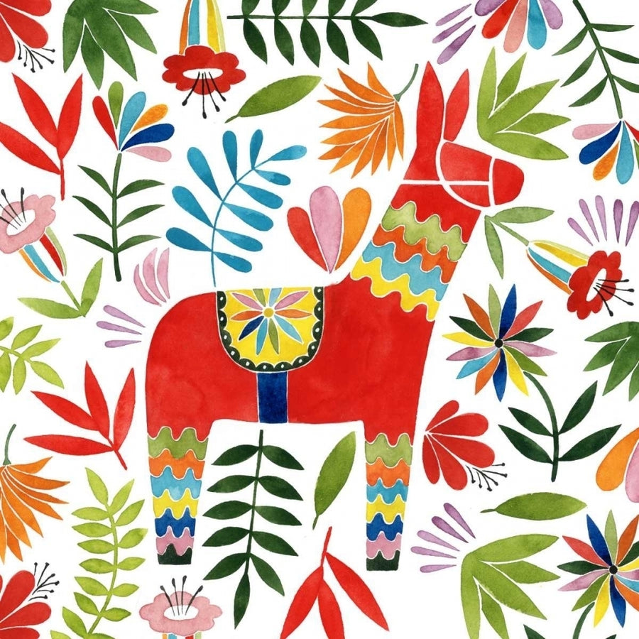 Festive Otomi II Poster Print - Grace Popp-VARPDX122226D Image 1