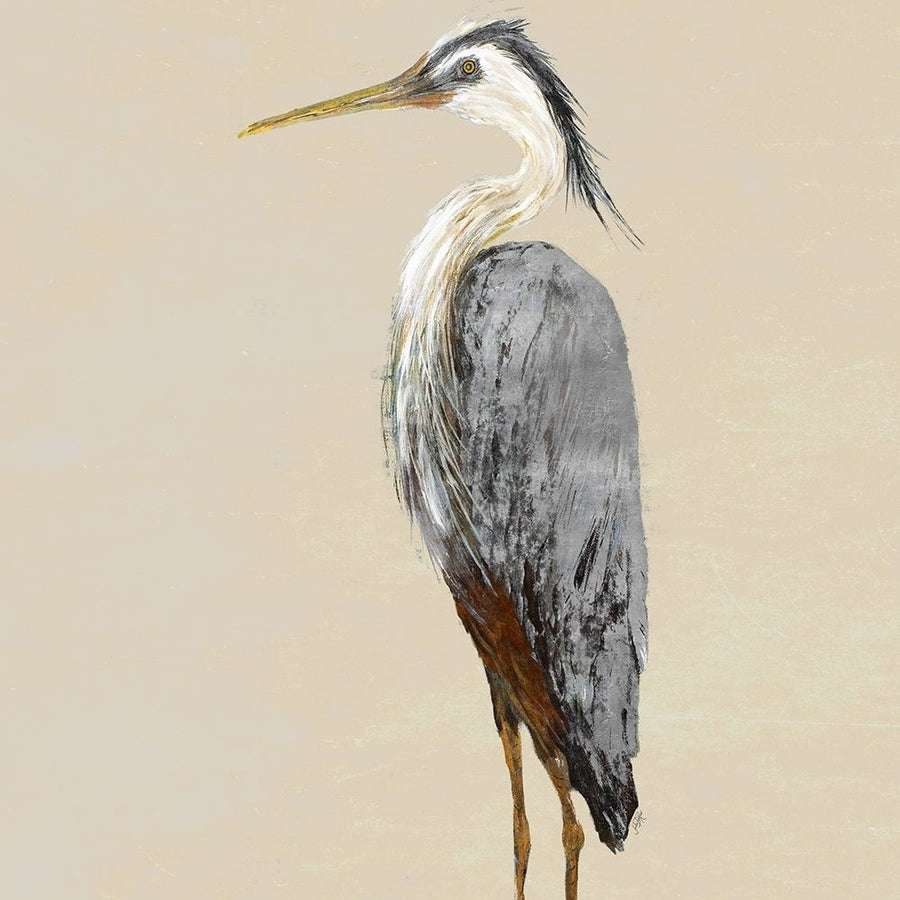 Heron on Tan II Poster Print by Julie DeRice-VARPDX12227J Image 1