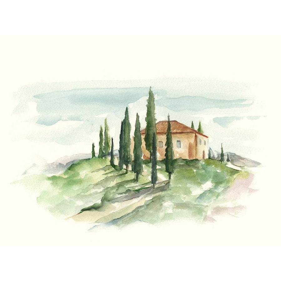 Watercolor Tuscan Villa II Poster Print - Ethan Harper-VARPDX123350GG Image 1