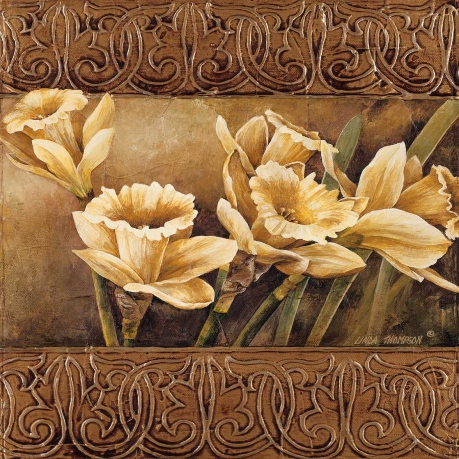 Golden Daffodils II Poster Print by Linda Thompson-VARPDX12340 Image 1