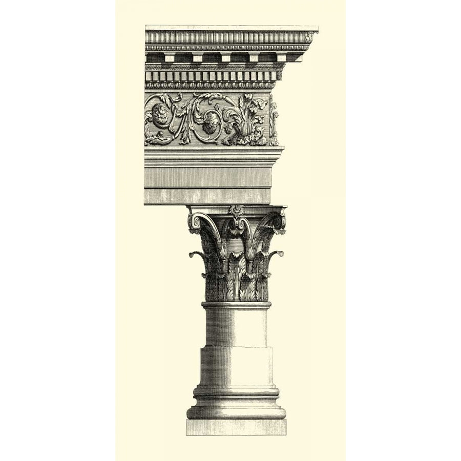 BandW Column and Cornice II Poster Print - Studio Vision-VARPDX12402GG Image 1