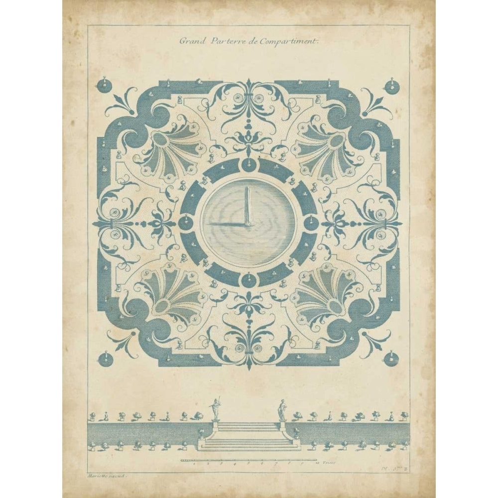 Garden Design in Blue II Poster Print - Argenville DeZallier d-VARPDX124139Z Image 1