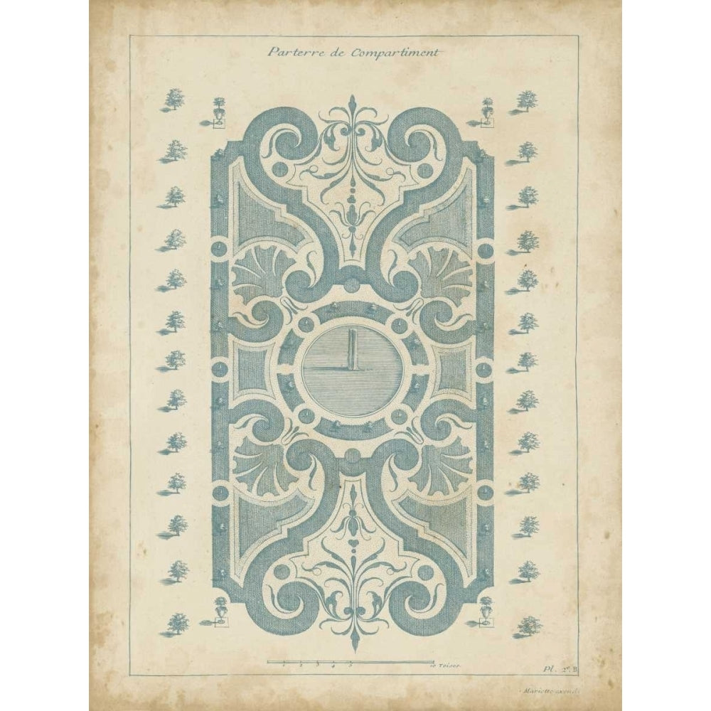 Garden Design in Blue I Poster Print - Argenville DeZallier d-VARPDX124138Z Image 1