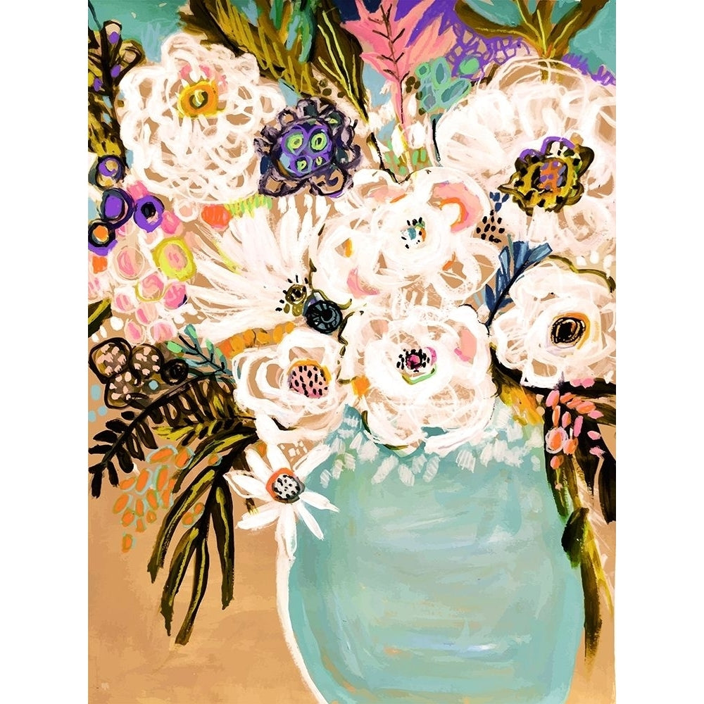 Summer Flowers in a Vase I Poster Print - Karen Fields-VARPDX124464GG Image 1