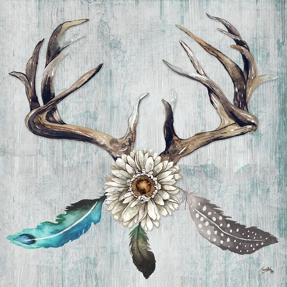 Feathery Antlers I Poster Print by Elizabeth Medley-VARPDX12448 Image 1