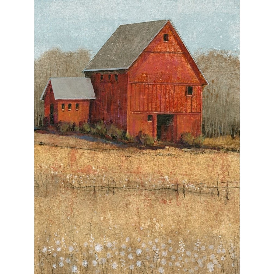 Red Barn View II Poster Print - Tim OToole-VARPDX124555GG Image 1