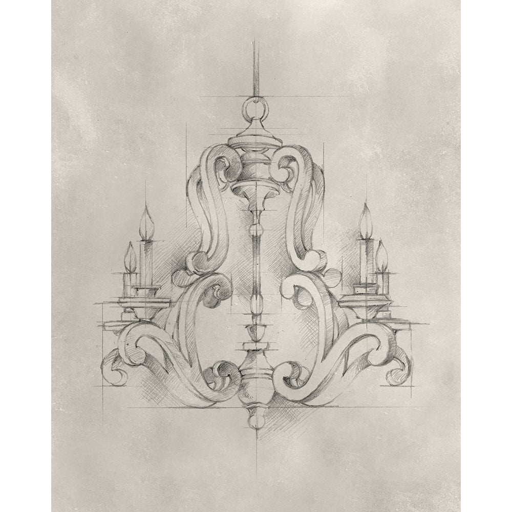 Chandelier Schematic II Poster Print - Ethan Harper-VARPDX125453Z Image 1