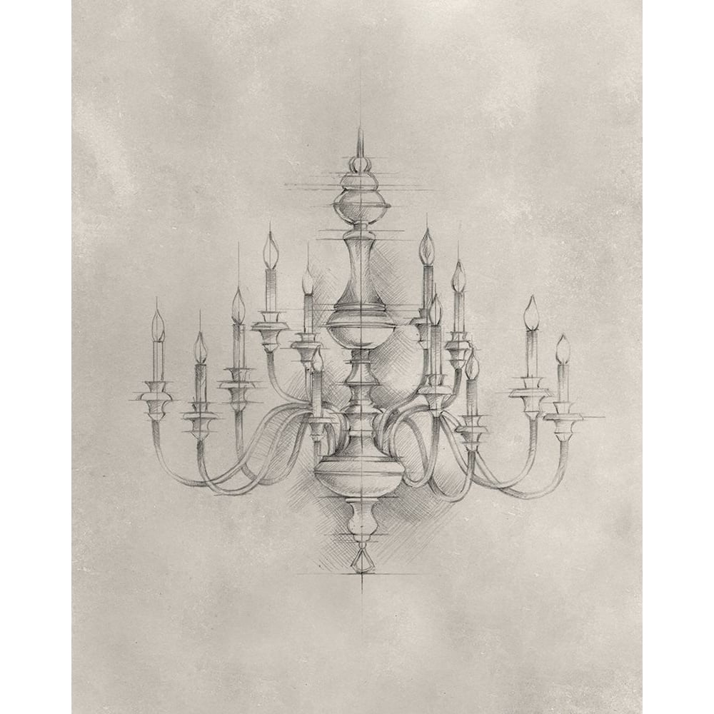 Chandelier Schematic I Poster Print - Ethan Harper-VARPDX125452Z Image 1