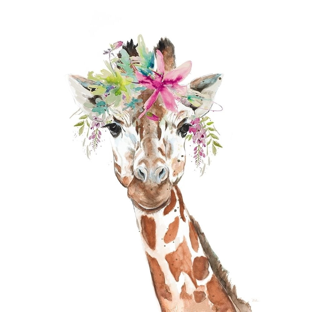 Giraffe With FLoral Crown by Patricia Pinto-VARPDX12611J Image 1