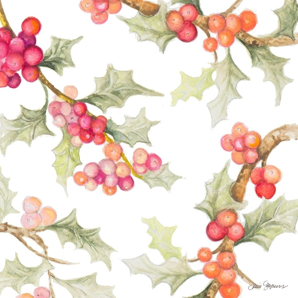 Watercolor Holly I Poster Print by Janice Gaynor-VARPDX12629B Image 1