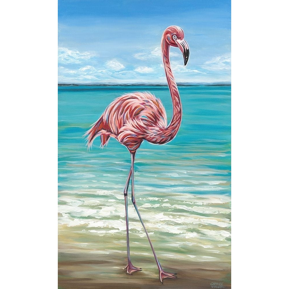 Beach Walker Flamingo I Poster Print - Carolee Vitaletti-VARPDX126786GG Image 1