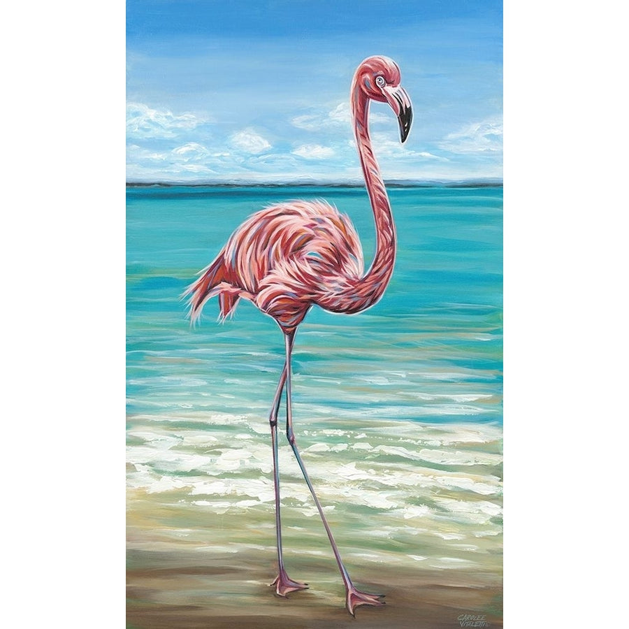 Beach Walker Flamingo I Poster Print - Carolee Vitaletti-VARPDX126786GG Image 1