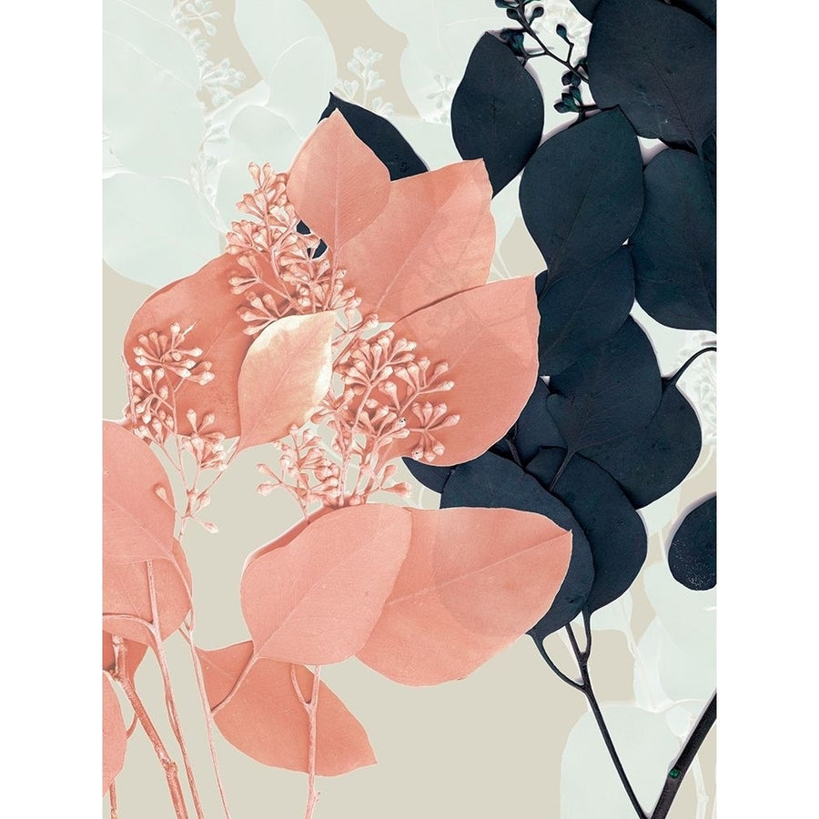 Indigo and Blush Leaves I Poster Print - Jennifer Goldberger-VARPDX126964GG Image 1