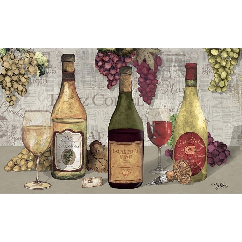 Uncork Wine Trio II Poster Print by Mary Beth Baker-VARPDX12733P Image 1