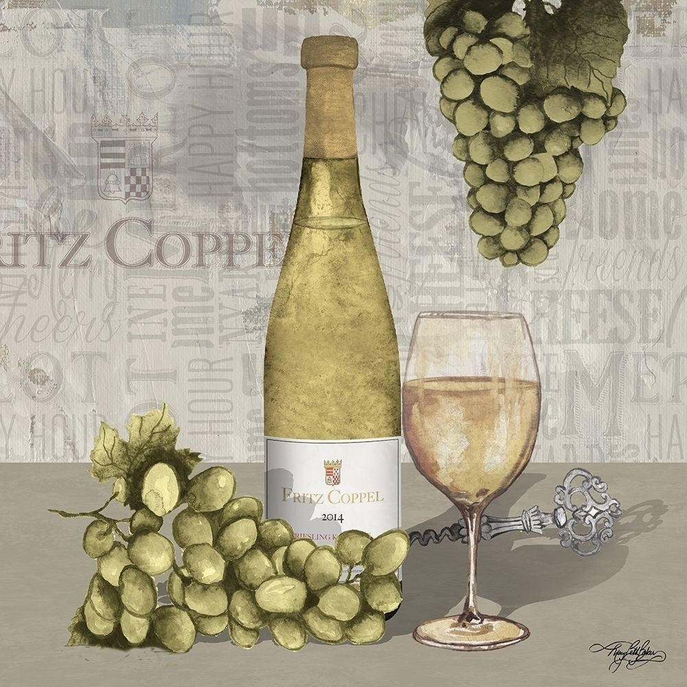 Uncork Wine and Grapes II Poster Print by Mary Beth Baker-VARPDX12734JA Image 1