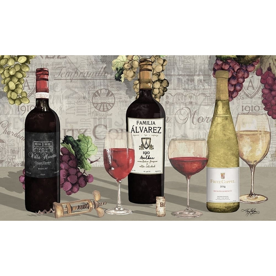 Uncork Wine Trio I Poster Print by Mary Beth Baker-VARPDX12734N Image 1