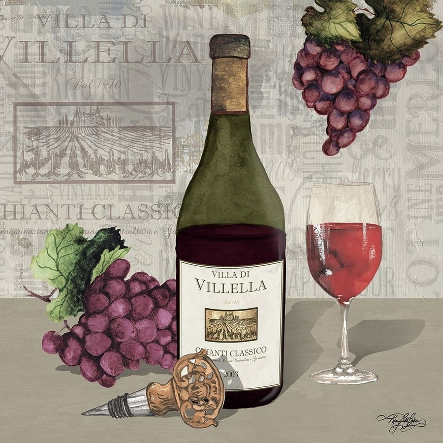 Wine and Grapes IV Poster Print by Mary Beth Baker-VARPDX12734K Image 1