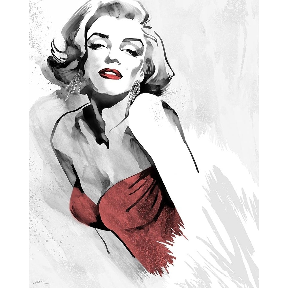 Marilyns Pose Red Dress Poster Print - Ellie Rahim-VARPDX127611GG Image 1