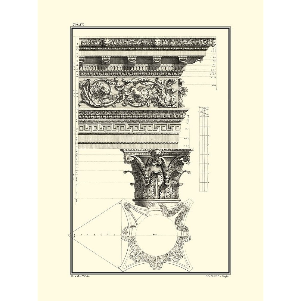 B and W Column and Cornice II Poster Print - Giovanni Borra-VARPDX12771GG Image 1