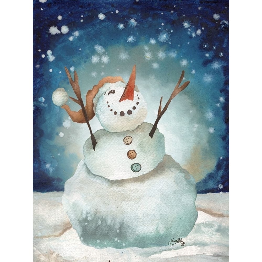 Snowman Cheers I Poster Print by Elizabeth Medley-VARPDX12829P Image 1