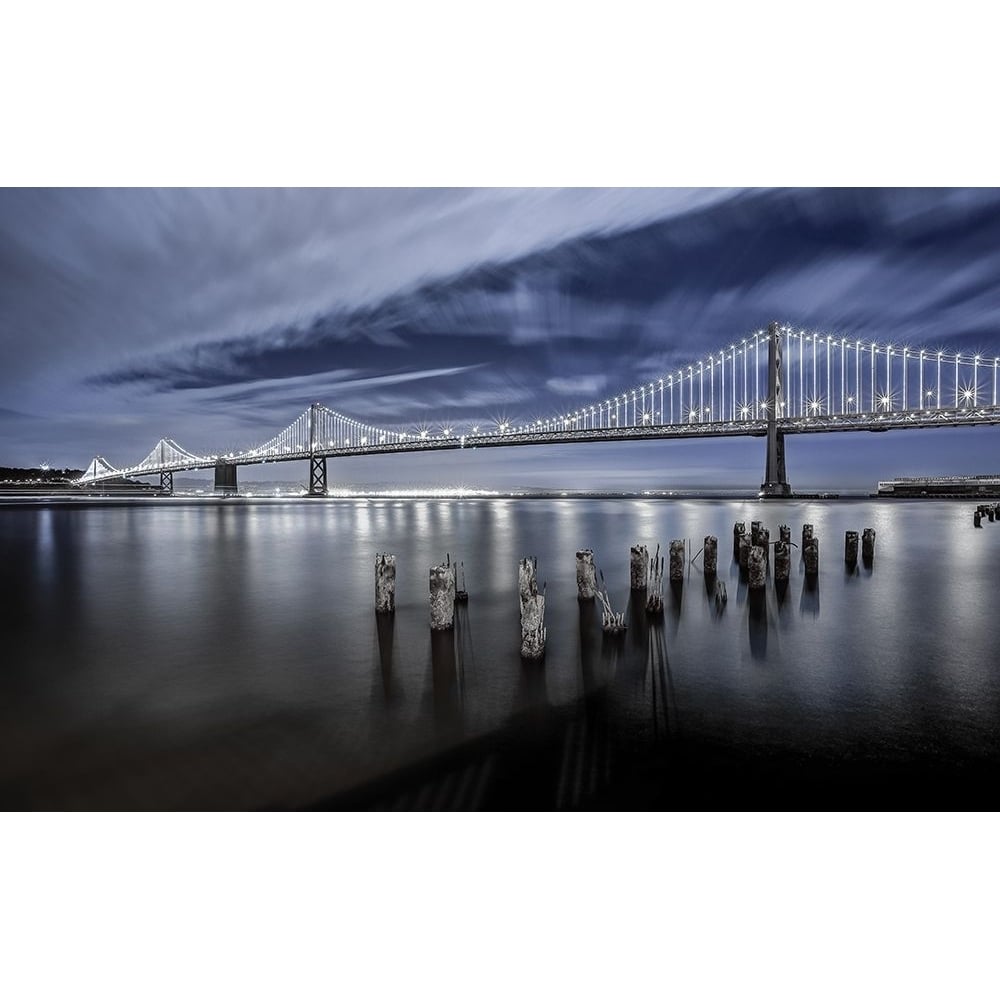 The Bay Bridge Lights San Francisco Poster Print - Toby Harriman-VARPDX1285210 Image 1