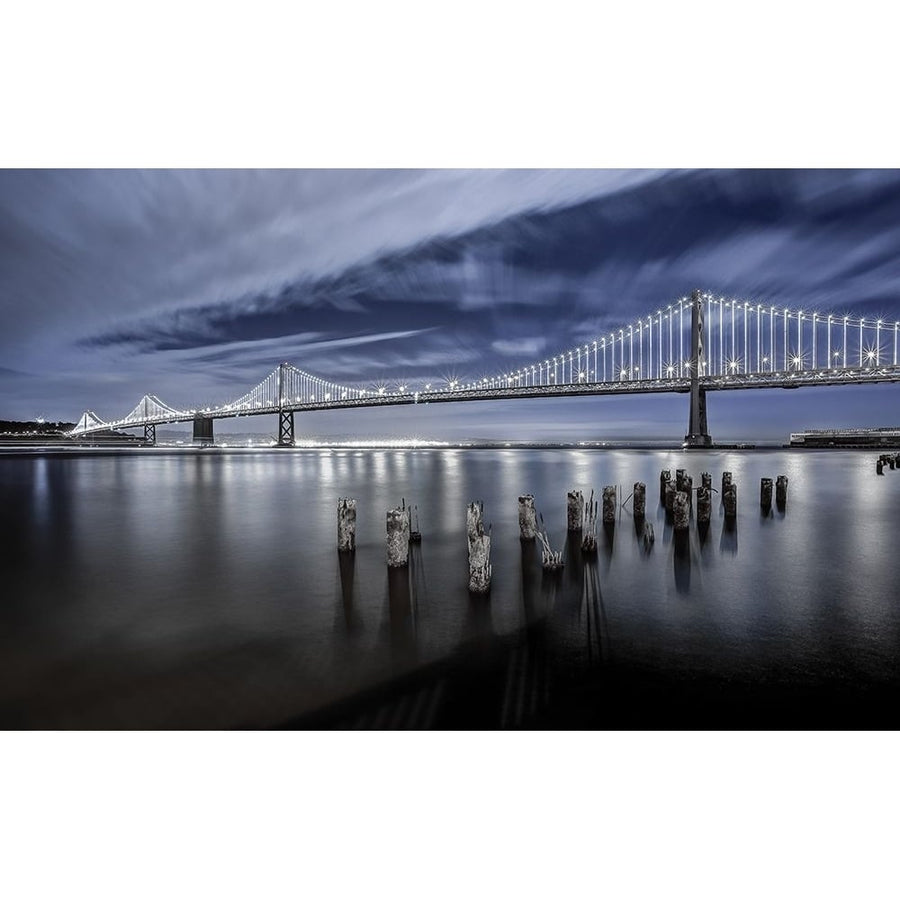 The Bay Bridge Lights San Francisco Poster Print - Toby Harriman-VARPDX1285210 Image 1