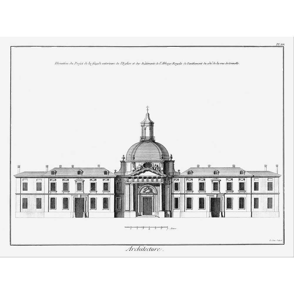 Architectural Elevation I Poster Print - Denis Diderot-VARPDX128837Z Image 1