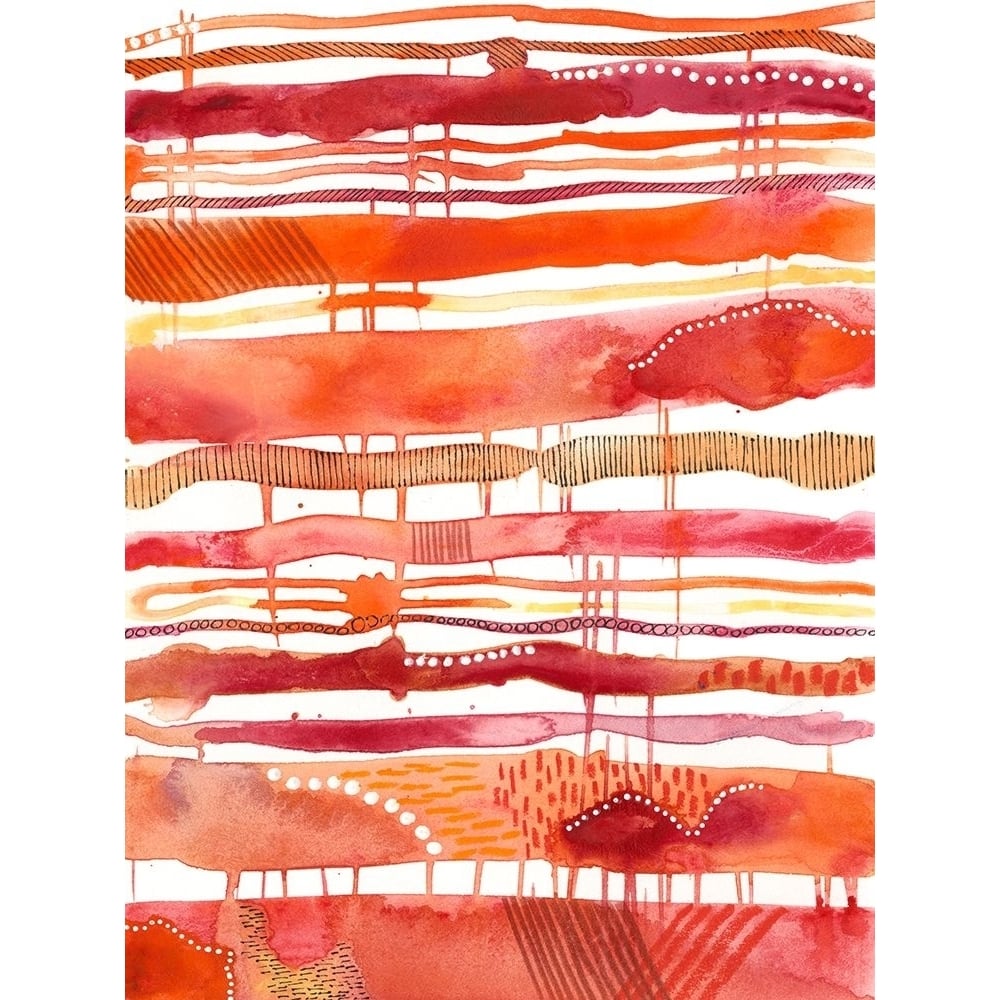 Tangerine Stripes I Poster Print - Regina Moore-VARPDX129007GG Image 1