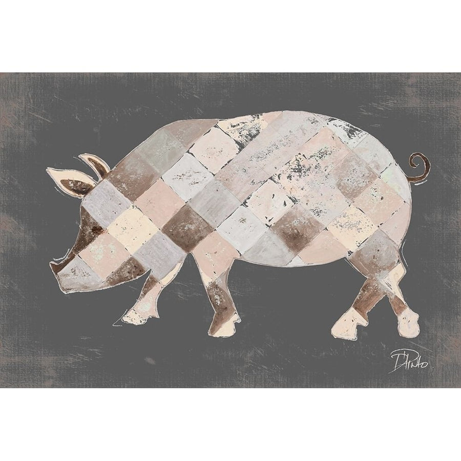 Rustic Plaid Pig Poster Print by Patricia Pinto-VARPDX12985A Image 1