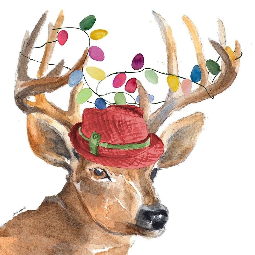 Christmas Light Reindeer Hat Poster Print by Lanie Loreth-VARPDX13056CD Image 1