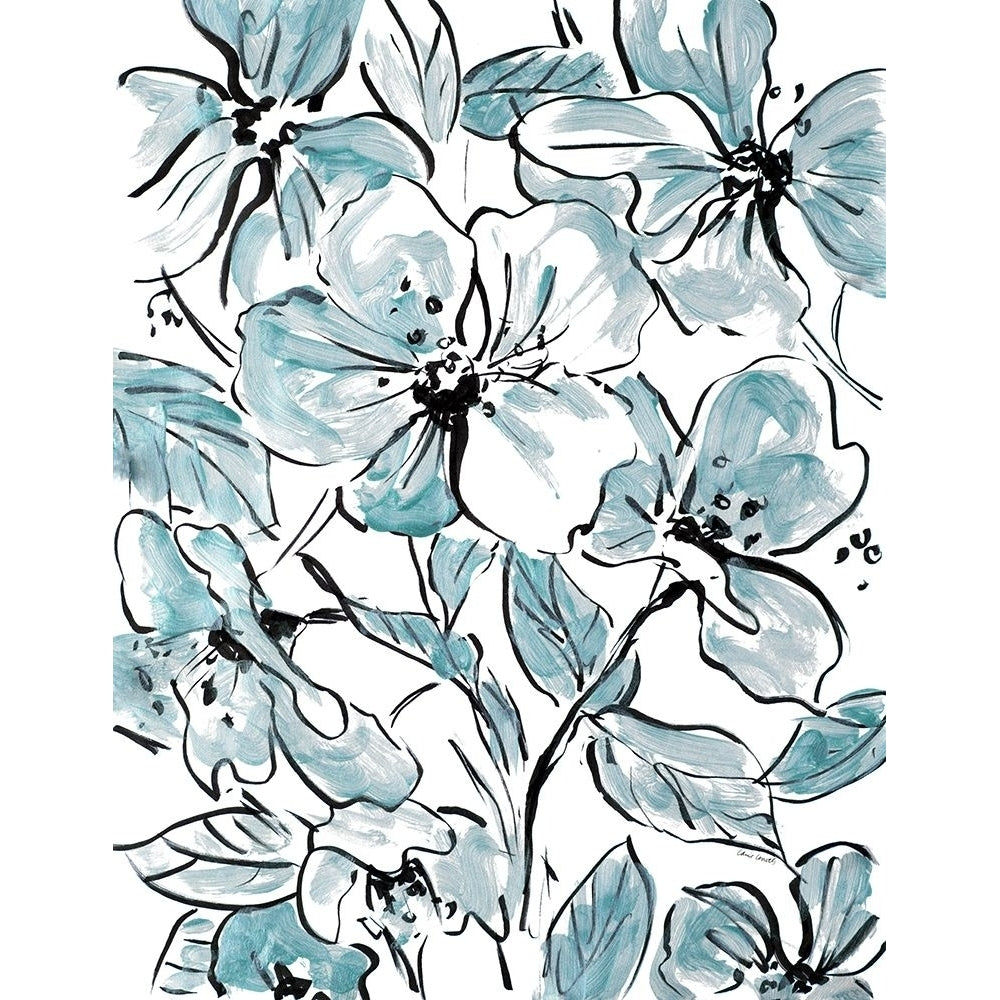 Sketch Floral In Blues I Poster Print by Lanie Loreth-VARPDX13090B Image 1