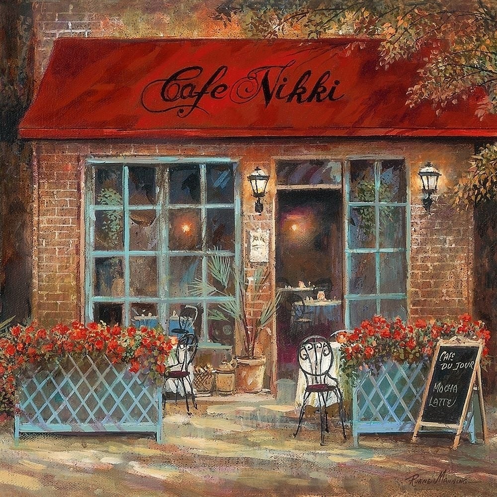 Cafe Nikki Poster Print by Ruane Manning-VARPDX13196 Image 1