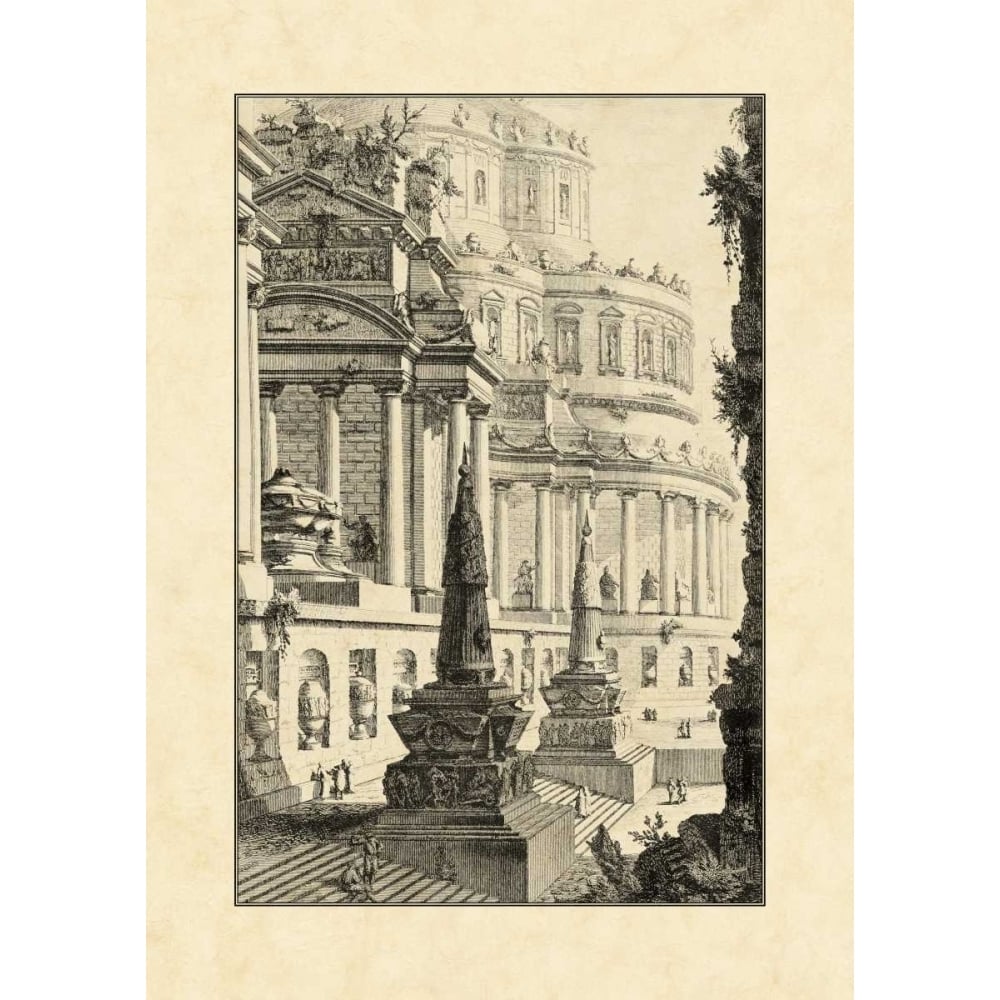 Vintage Roman Ruins III Poster Print - Giovanni Piranesi-VARPDX13198ZL Image 1