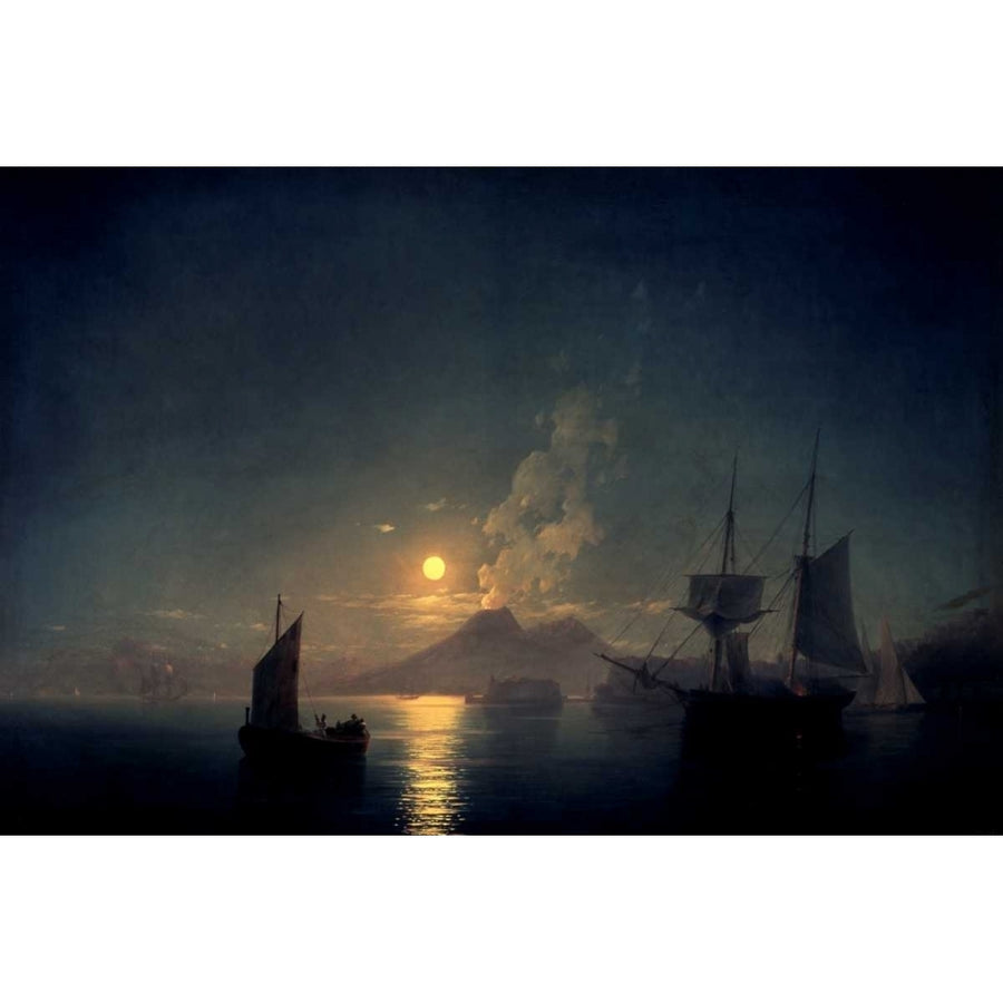 The Bay of Naples by Moonlight 1842 Poster Print by Ivan Aywasovsky-VARPDX132034 Image 1