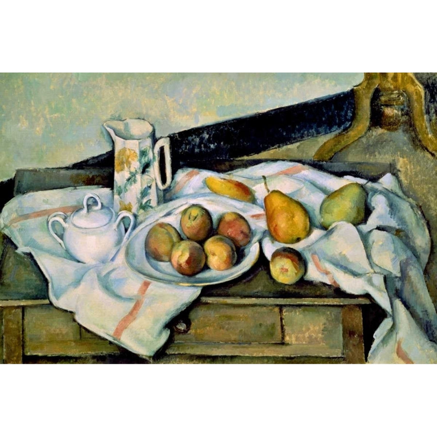 Still Life of Peaches and Pears Poster Print by Paul Cezanne-VARPDX132050 Image 1