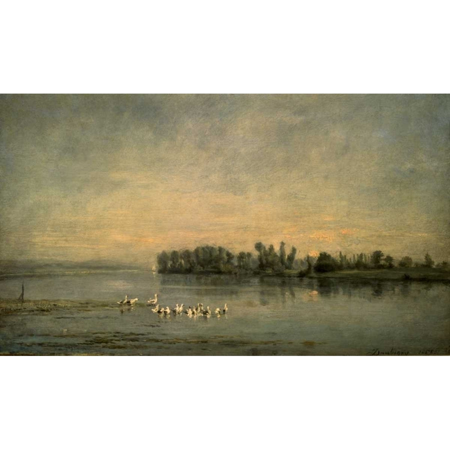 Le Marais de Canards Poster Print by Charles Francois Daubigny-VARPDX132058 Image 1