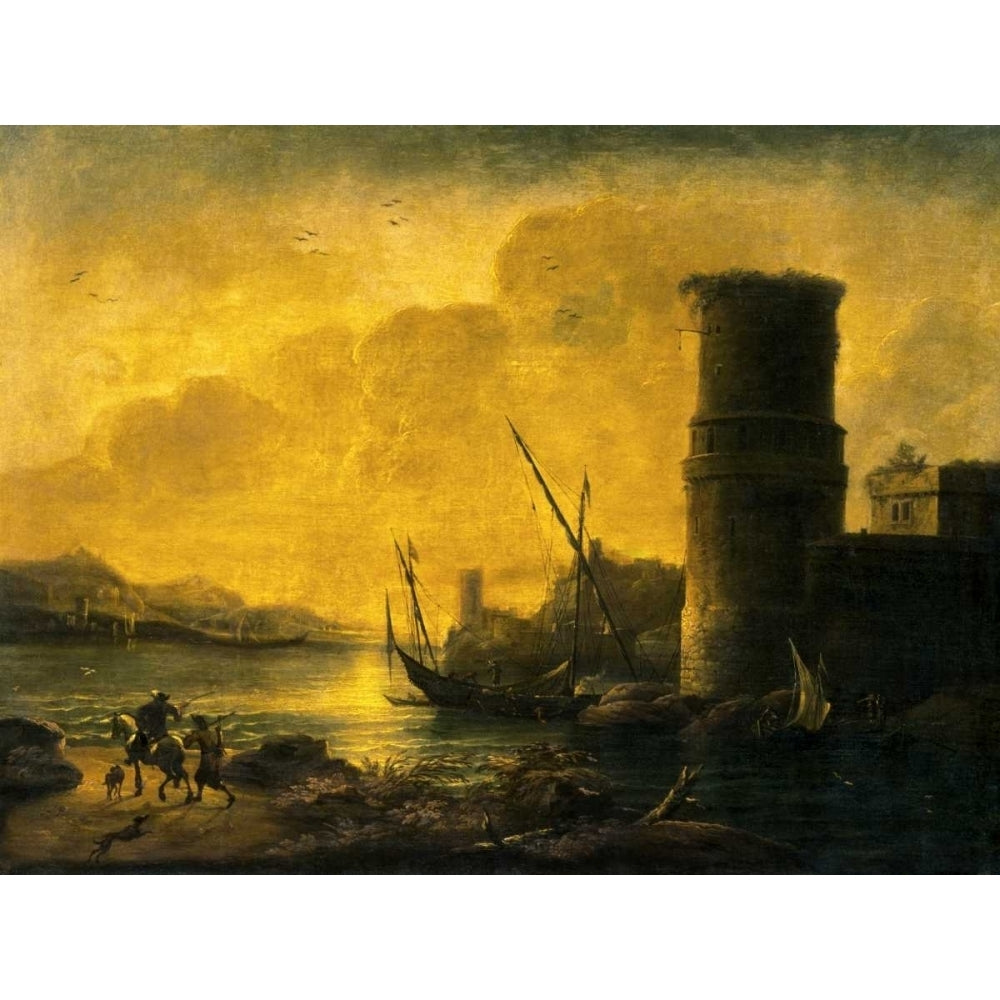 Bay at Sunset 1549 Poster Print by Salvator Rosa-VARPDX132078 Image 1