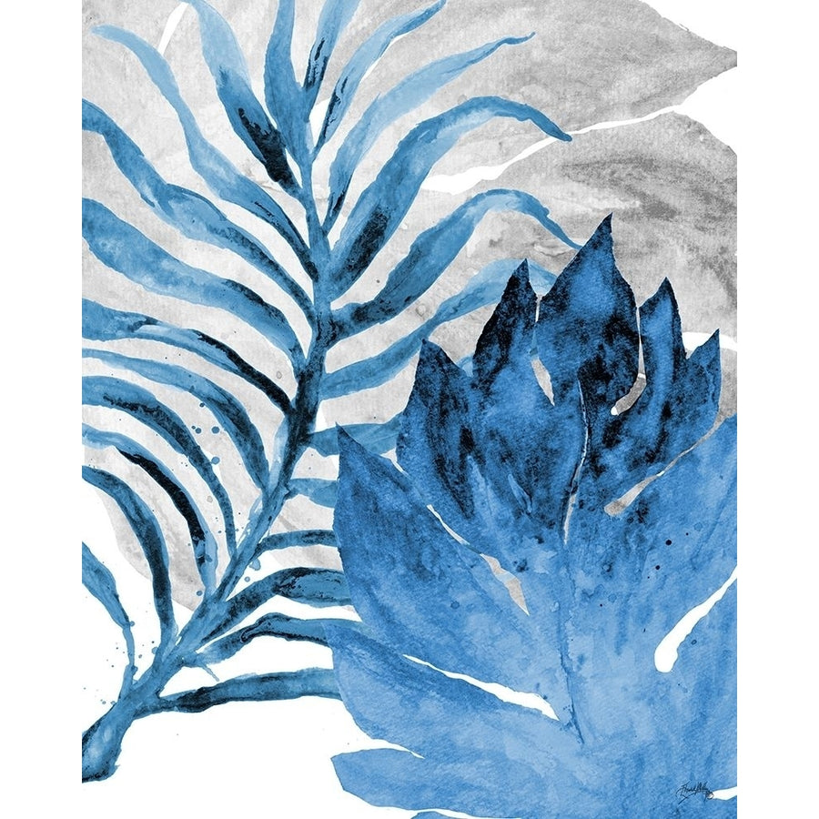 Blue Fern and Leaf I Poster Print by Elizabeth Medley-VARPDX13219K Image 1