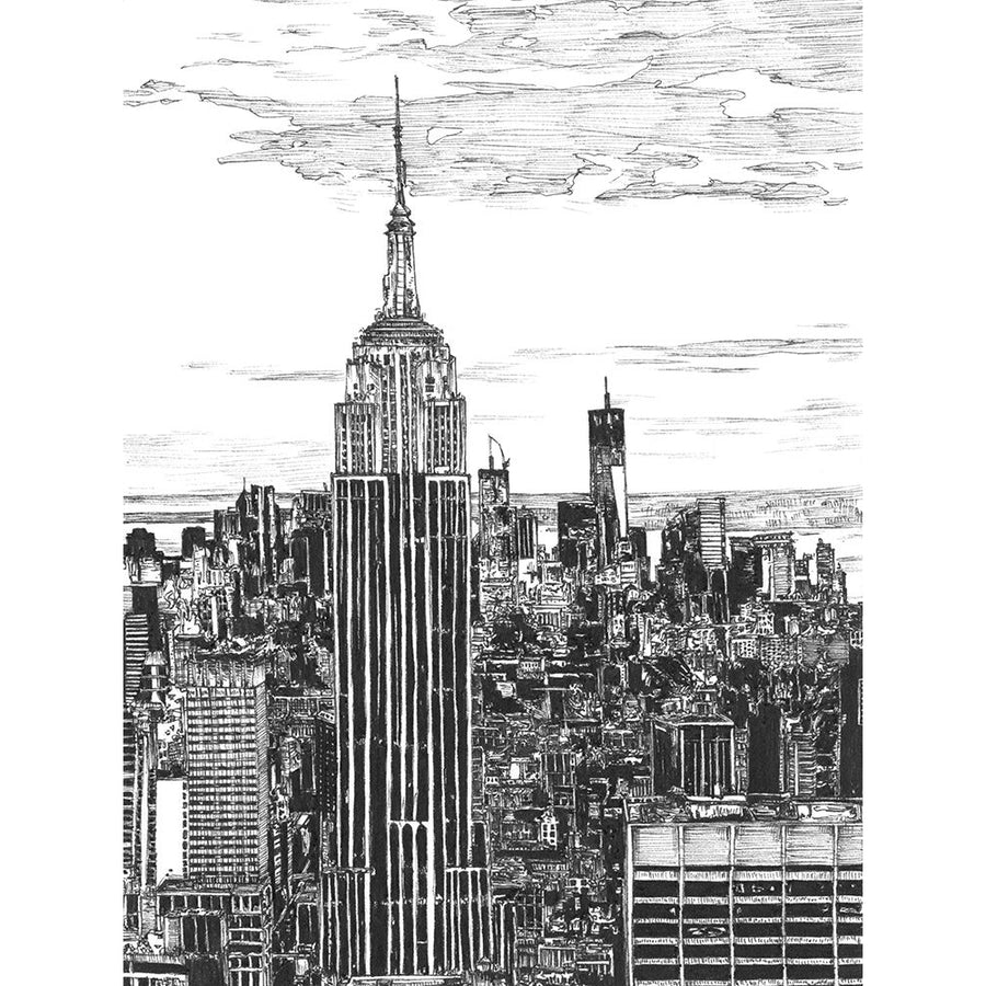 BandW Us Cityscape-NYC Poster Print - Melissa Wang-VARPDX132442GG Image 1