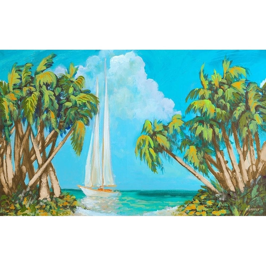 Sailboat among Palms Poster Print by Dan Meneely-VARPDX13298D Image 1