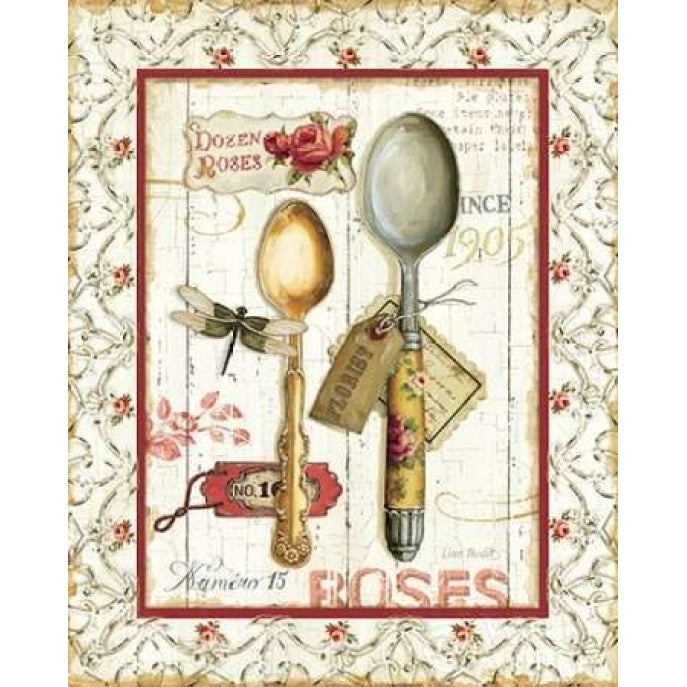 Rose Garden Utensils II Red Poster Print by Lisa Audit-VARPDX13304 Image 1