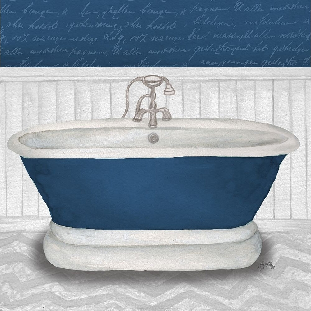 Deep Blue Nautical Bath I Poster Print by Elizabeth Medley-VARPDX13317A Image 1