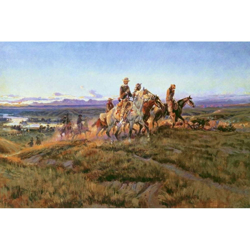 Men of the Open Range Poster Print by Charles M. Russell-VARPDX133243 Image 1