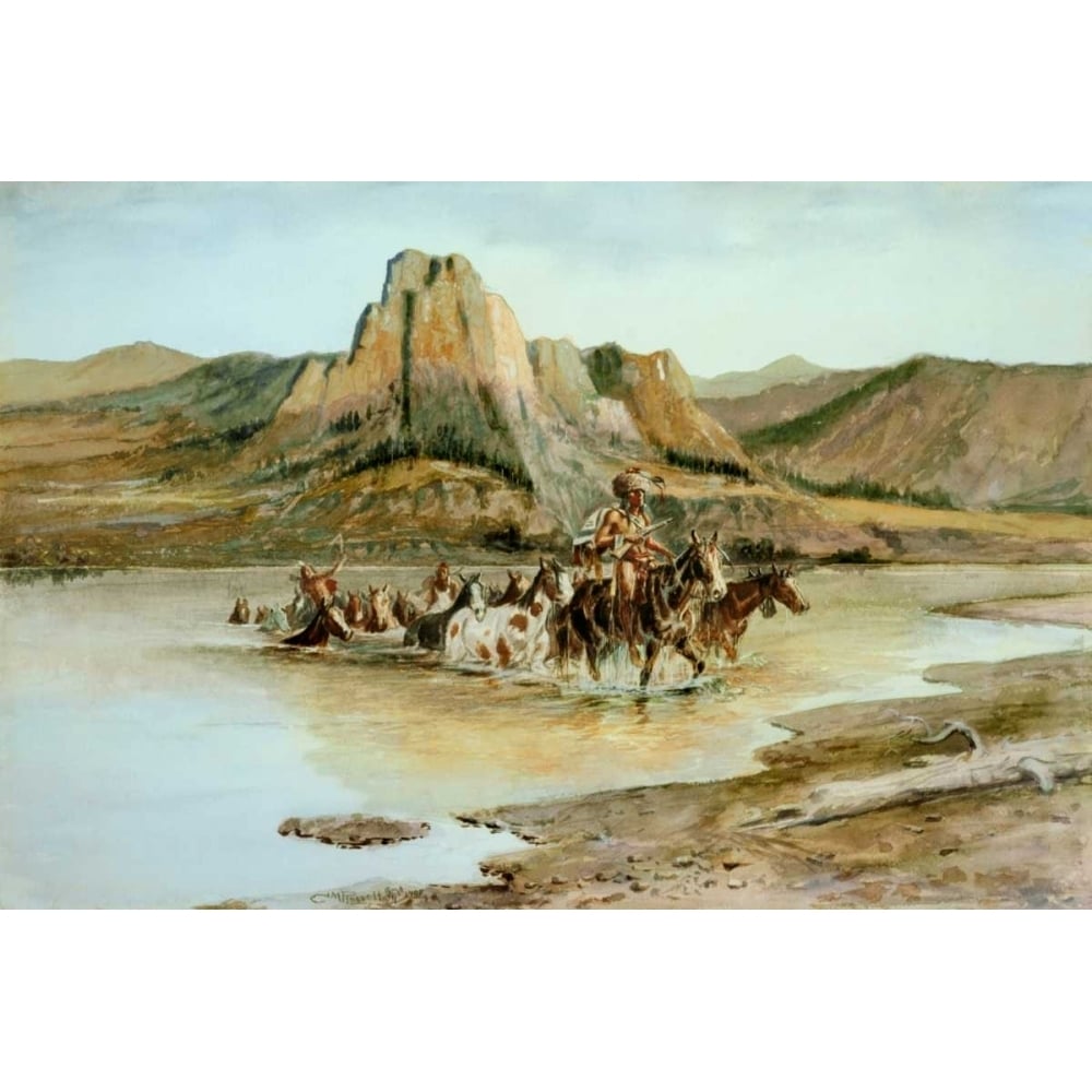 Return of the Horse Thieves Poster Print by Charles M. Russell-VARPDX133259 Image 1