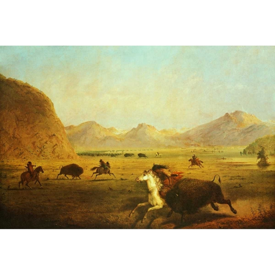 Buffalo Hunt Poster Print by Alfred J. Miller-VARPDX133282 Image 1