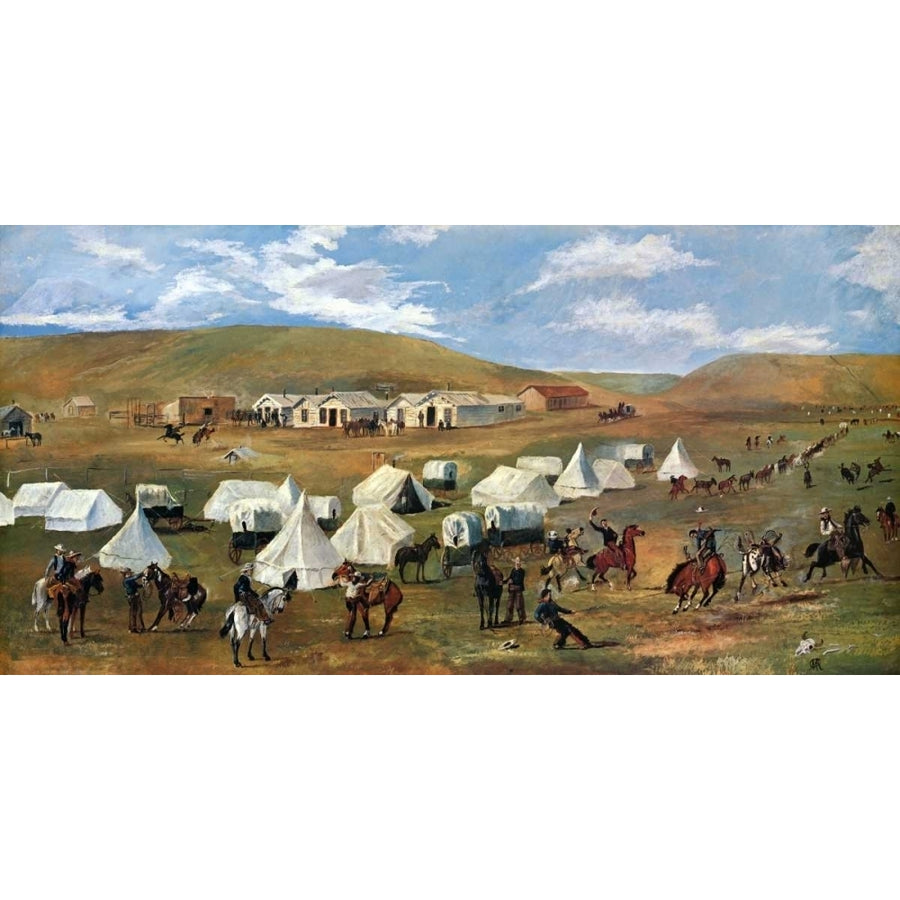 Cowboy Camp During The Roundup Poster Print by Charles M. Russell-VARPDX133289 Image 1