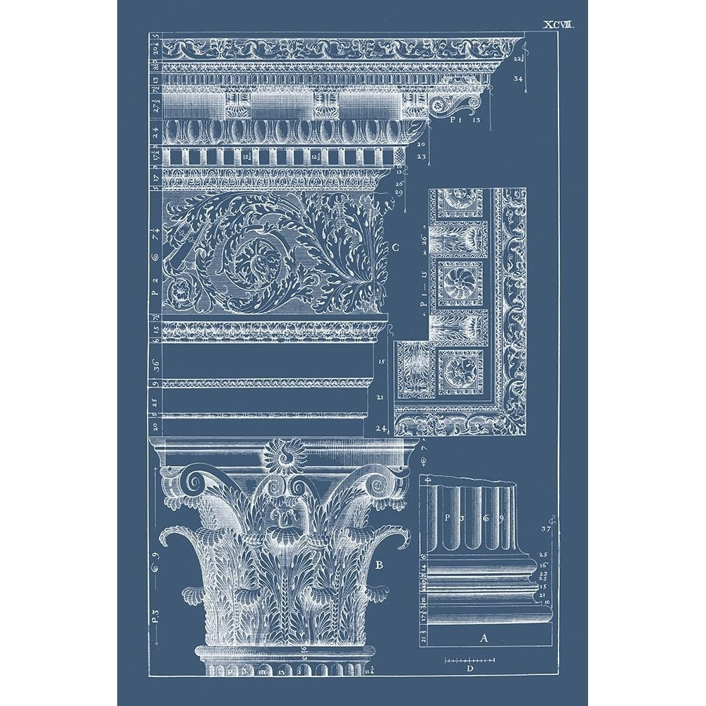 Column and Cornice Blueprint II Poster Print - Studio Vision-VARPDX134536Z Image 1