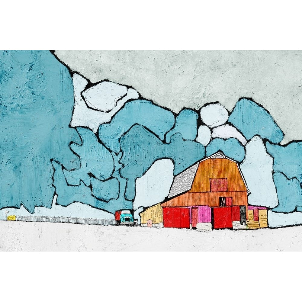 Barn under Blue Skies Poster Print by Ynon Mabat-VARPDX13463 Image 1