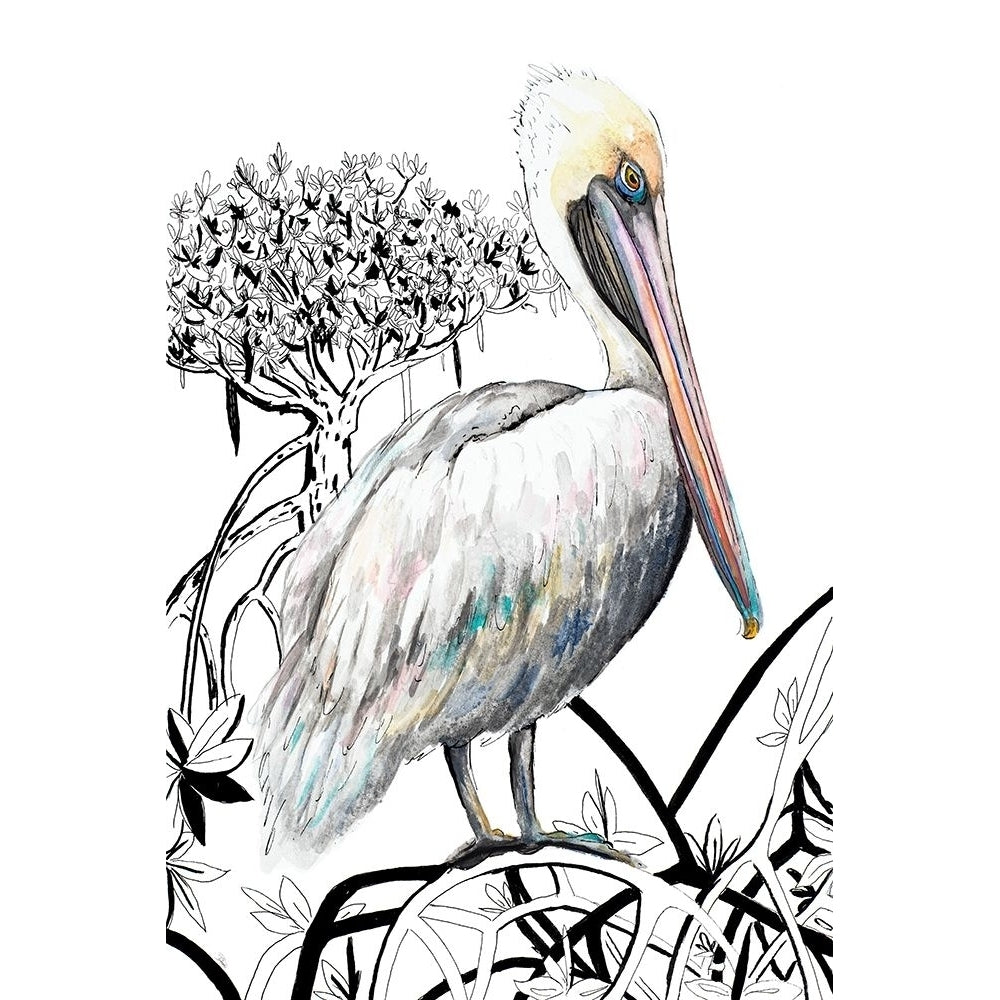 Pelican on Branch II Poster Print by Patricia Pinto-VARPDX13580 Image 1