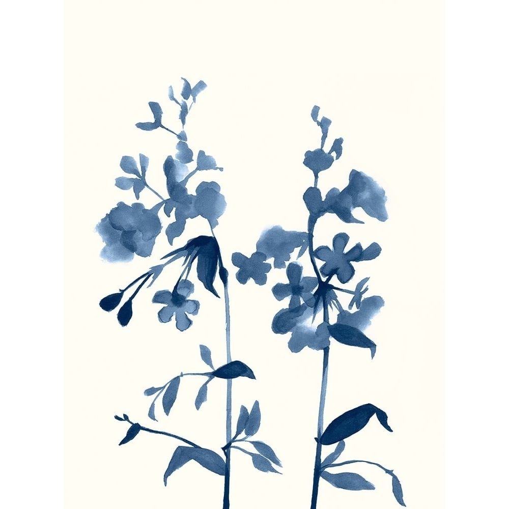 Indigo Wildflowers III Poster Print - Jennifer Goldberger-VARPDX136687Z Image 1